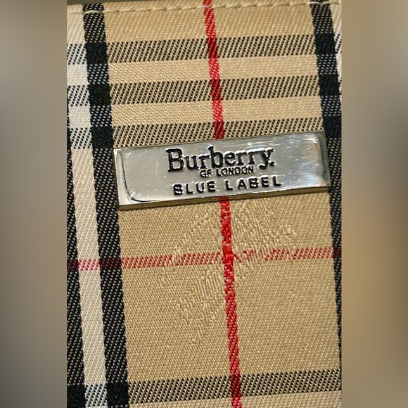 BURBERRY BLUE LABEL Nova Check Plaid Shoulder Bag Canvas Leather Tan Black Red - Picture 8 of 16